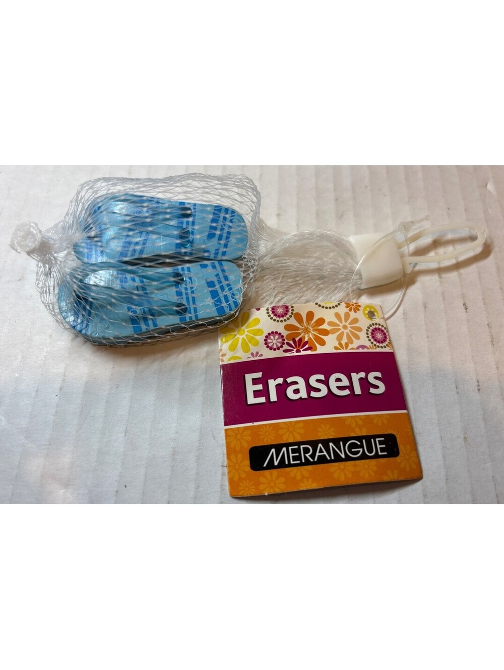 Brand New Cute Pair of Blue Flip-Flop Shaped Novelty School Erasers Merengue Co.